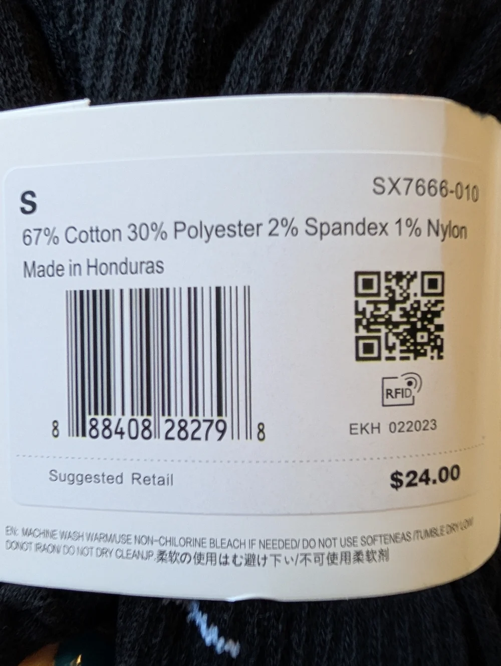 Nike Everyday Plus Black Crew Socks 6 Pack Youth 3Y-5Y / Women's 4-6 New